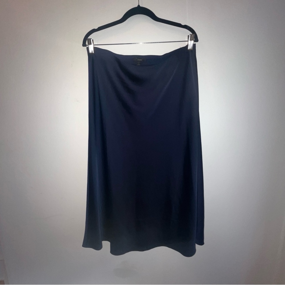 Navy J.Crew Gwyneth Slip Skirt size Large